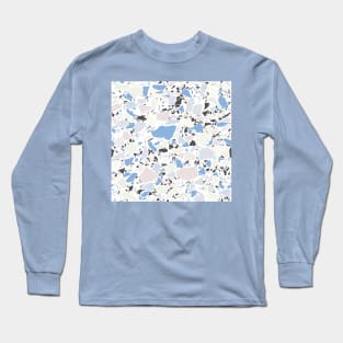 Terrazzo in Light Blue and Pastels Long Sleeve T-Shirt